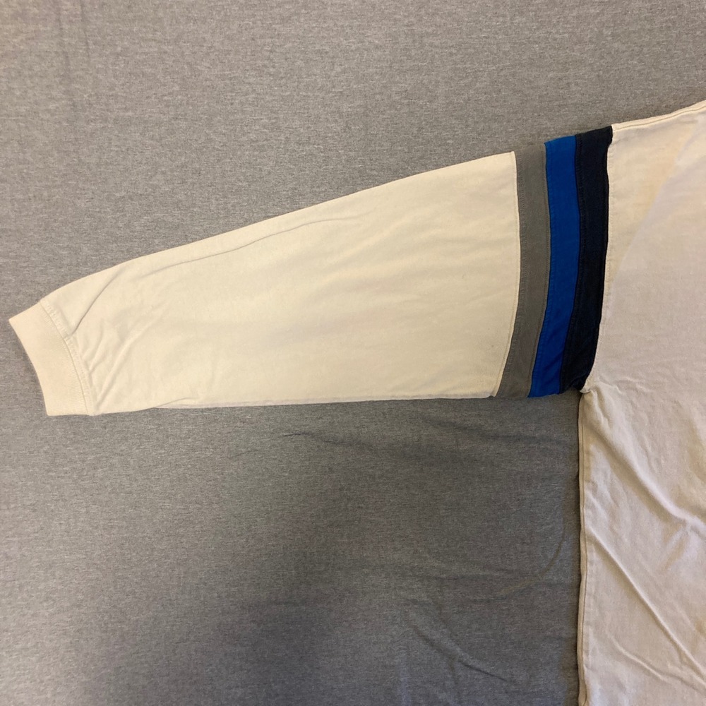 Wrangler Hero Boys T-Shirt Stone Off White Graphic Stripe Sleeve Size 14-16‎ - Picture 11 of 13
